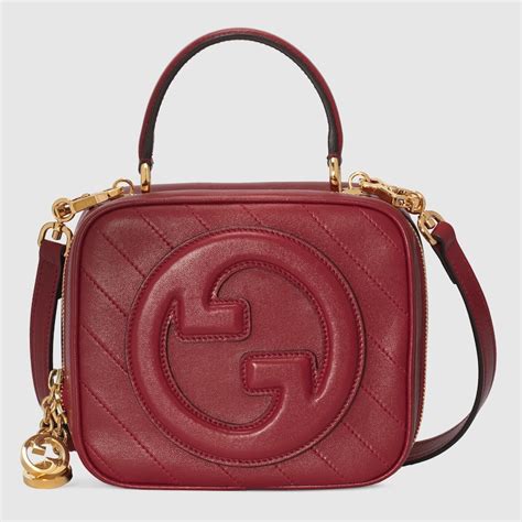 handtasche gucci rot|Kleine Gucci Blondie Henkeltasche in Leder in Rosso Ancora Rot .